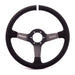 Subimods X Grip Royal Brute 350mm Deep Dish Steering Wheel w/ Black Suede Grip, White Stitching, and White TDC Stripe - GRSW-BRT-S-BKWH-TDCWH-SUBI - Subimods.com