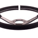 Subimods X Grip Royal Brute 350mm Deep Dish Steering Wheel w/ Black Suede Grip, White Stitching, and White TDC Stripe - GRSW-BRT-S-BKWH-TDCWH-SUBI - Subimods.com