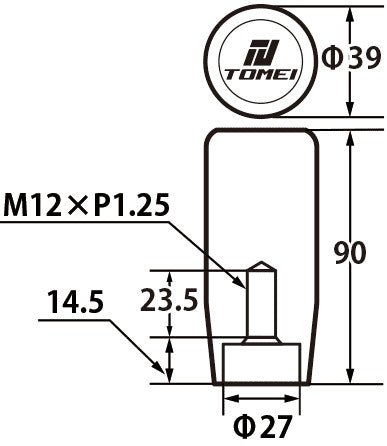Tomei Duracon Shift Knob Type - SS 60mm M12x1.25 2022 - 2025 BRZ / 2022 - 2025 GR86 - TF101C-12203 - Subimods.com
