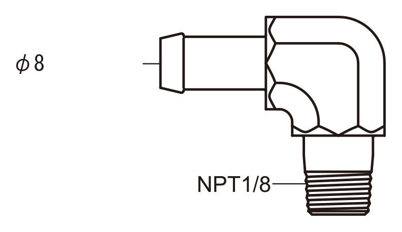 Tomei Fuel Pressure Regulator Fitting #8 Elbow 1/8NPT - TB509A-0000B - Subimods.com