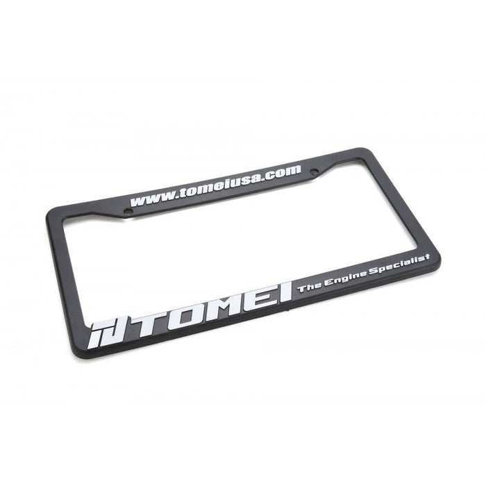 Tomei License Plate Frame - Black w/ White Logo - TE401A - 0000A - Subimods.com