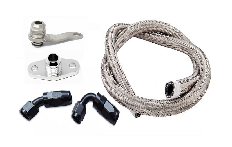 Torque Solution - 10AN Turbo Oil Return Line Kit w/ Precision Turbo For EJ20 & EJ25 Engines - TS - SU - 486K - Subimods.com