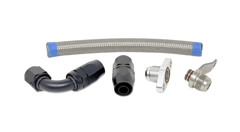 Torque Solution - 10AN Turbo Oil Return Line Kit w/ Stock Location Turbos For EJ20 & EJ25 Engines - TS - SU - 486K - S - Subimods.com