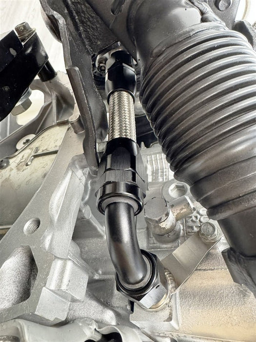Torque Solution - 10AN Turbo Oil Return Line Kit w/ Stock Location Turbos For EJ20 & EJ25 Engines - TS - SU - 486K - S - Subimods.com