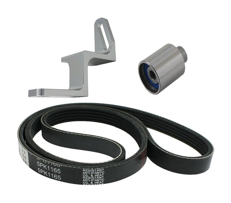 Torque Solution Alternator Relocation Bracket Kit Silver For Use w/ Reversed Intake Manifolds 2002 - 2014 WRX / 2004 - 2021 STI / 2004 - 2013 Forester XT / 2005 - 2009 Legacy GT - TS - SU - 440S - K - Subimods.com