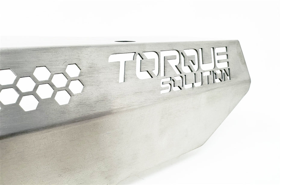 Torque Solution Belt Cover Titanium Brushed Raw 2002 - 2014 WRX / 2004 - 2021 STI - TS - SU - 879 - RW - Subimods.com