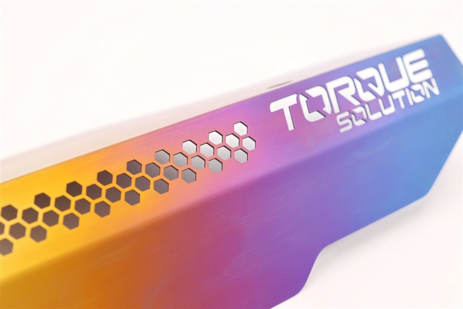 Torque Solution Belt Cover Titanium Burnt Blue 2002 - 2014 WRX / 2004 - 2021 STI - TS - SU - 879 - PR - Subimods.com