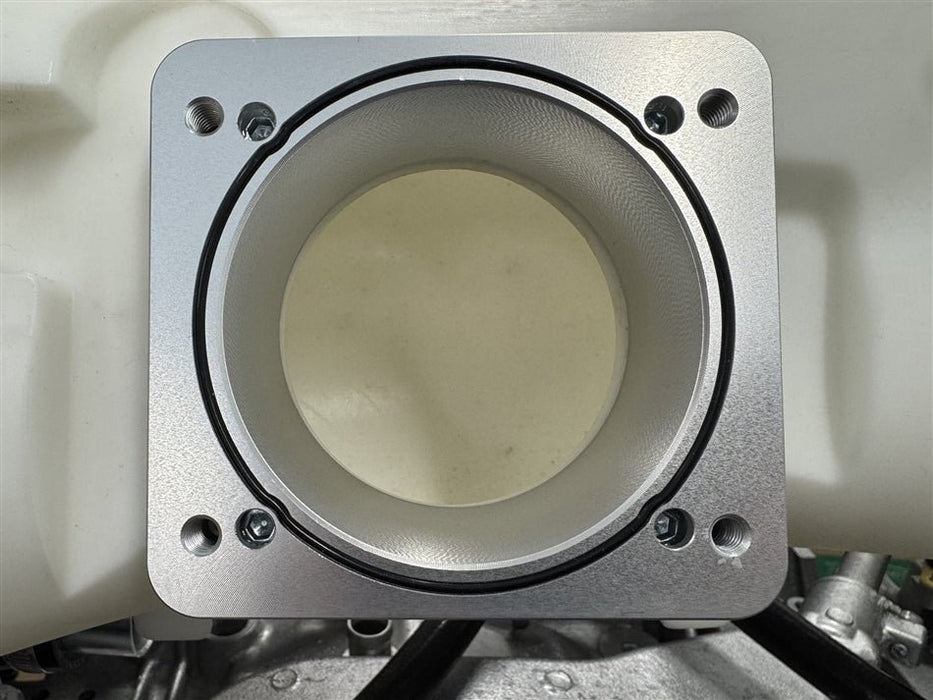 Torque Solution Big Bore 76mm Throttle Body Adapter Big Bore Intake Manifolds Silver 2004 - 2021 STI / 2006 - 2014 WRX / 2004 - 2008 Forester XT - TS - SU - 870P - S - Subimods.com