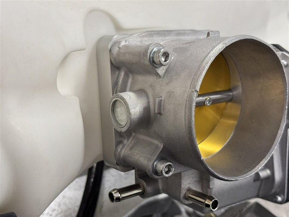 Torque Solution Big Bore 76mm Throttle Body Adapter Big Bore Intake Manifolds Silver 2004 - 2021 STI / 2006 - 2014 WRX / 2004 - 2008 Forester XT - TS - SU - 870P - S - Subimods.com