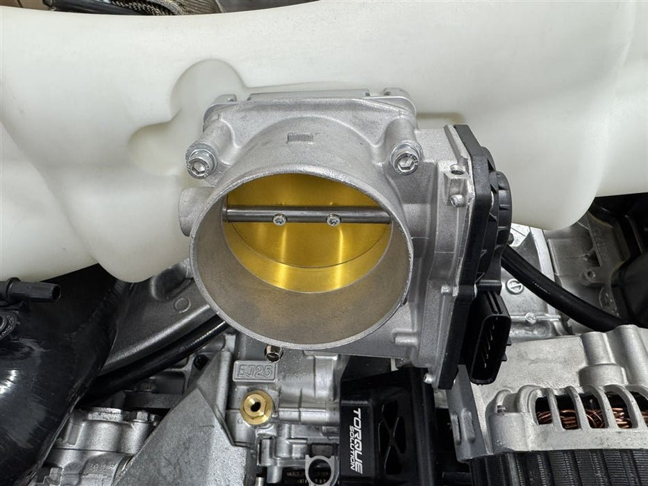 Torque Solution Big Bore 76mm Throttle Body Adapter Standard Bore Intake Manifolds Silver 2004 - 2021 STI / 2006 - 2014 WRX / 2004 - 2008 Forester XT - TS - SU - 870O - S - Subimods.com