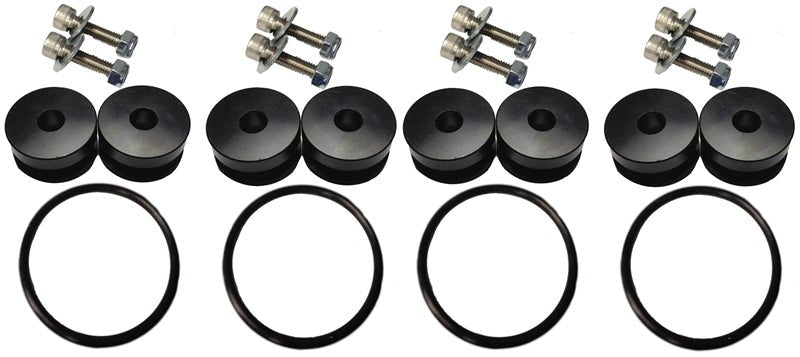 Torque Solution Billet Bumper Quick Release Kit Front and Rear Black - TS - UNI - 026BC - Subimods.com