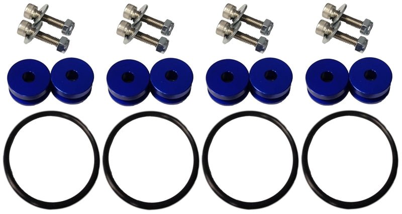 Torque Solution Billet Bumper Quick Release Kit Front and Rear Blue - TS - UNI - 026BLC - Subimods.com