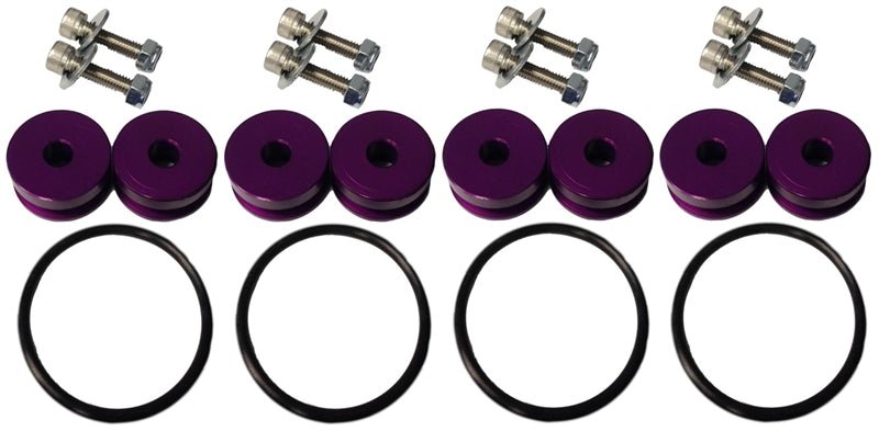 Torque Solution Billet Bumper Quick Release Kit Front and Rear Purple - TS - UNI - 026PRc - Subimods.com