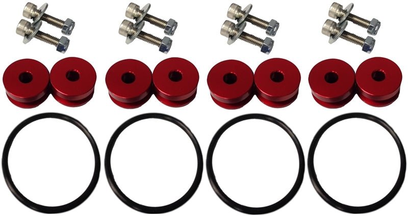 Torque Solution Billet Bumper Quick Release Kit Front and Rear Red - TS - UNI - 026Rc - Subimods.com