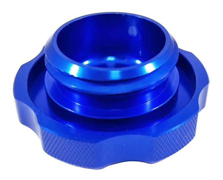Torque Solution Billet Oil Cap Blue Most Subaru Models - TS - SU - 313BU - Subimods.com