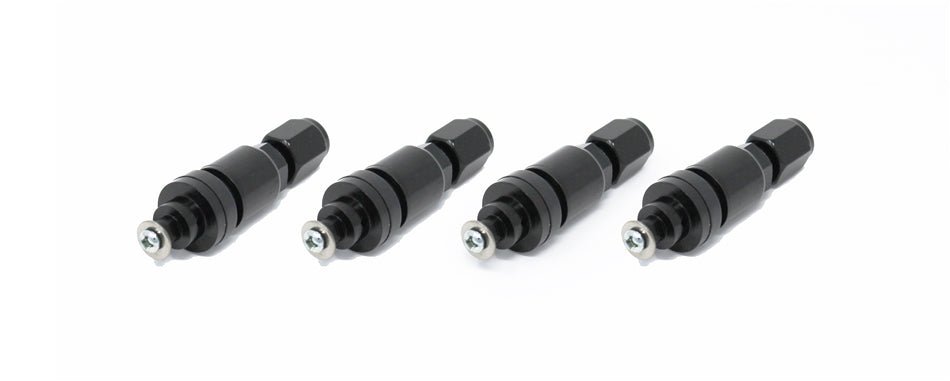 Torque Solution Billet TPMS Valve Stem Black (Set of 4) Most Late Model Subaru Models - TS - SU - 558BK - 4 - Subimods.com