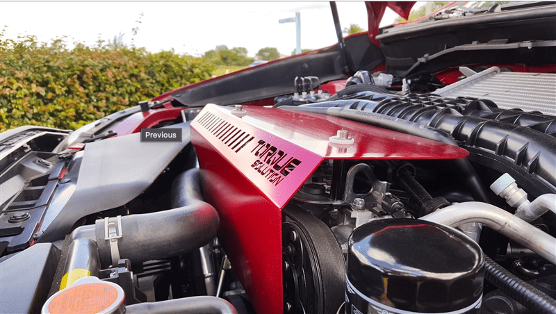 Torque Solution Engine Pulley Cover Red 2015 - 2021 WRX / 2014 - 2018 Forester XT - TS - SU - 289R - Subimods.com