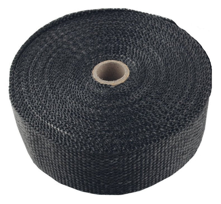 Torque Solution Fiberglass Exhaust Wrap Black 2 Inch Wide X 50 Feet Long - TS - EW - 2x50BK - Subimods.com