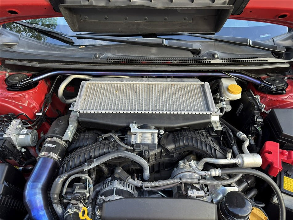Torque Solution Front Strut Tower Brace Titanium Burnt Blue