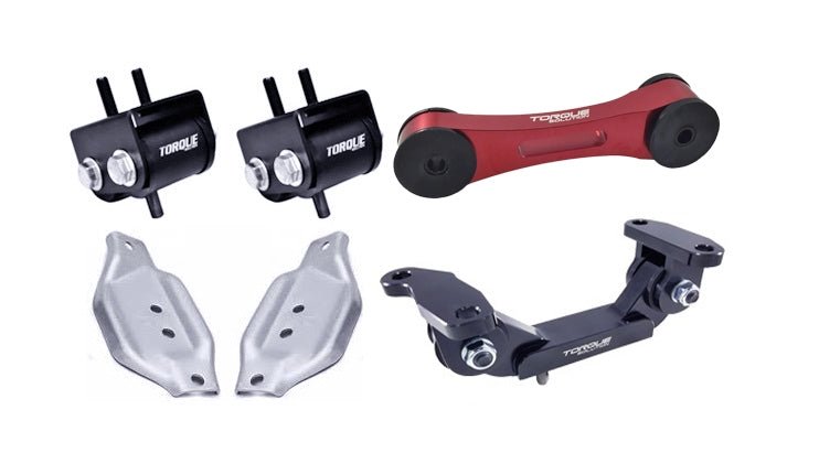 Torque Solution Mount Package w/ Pitch Stop and Mount Plates Red 2002 - 2014 WRX / 2004 - 2021 STI - TS - SU - 123R.2 - PL - Subimods.com