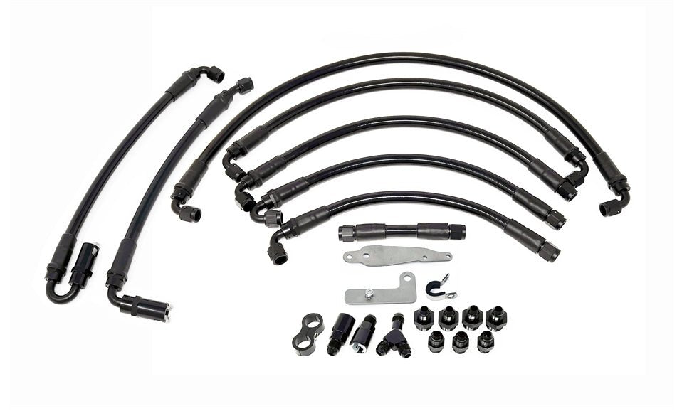 Torque Solution PTFE Fuel Line Kit For Use w/ Aeromotive - 6AN Regulator and Flex Fuel Kit 2008 - 2014 WRX / 2008 - 2021 STI - TS - SU - 6FLK - AM - P - 08 - FF - Subimods.com