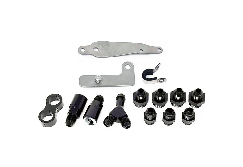 Torque Solution PTFE Fuel Line Kit For Use w/ Aeromotive - 6AN Regulator and Flex Fuel Kit 2008 - 2014 WRX / 2008 - 2021 STI - TS - SU - 6FLK - AM - P - 08 - FF - Subimods.com