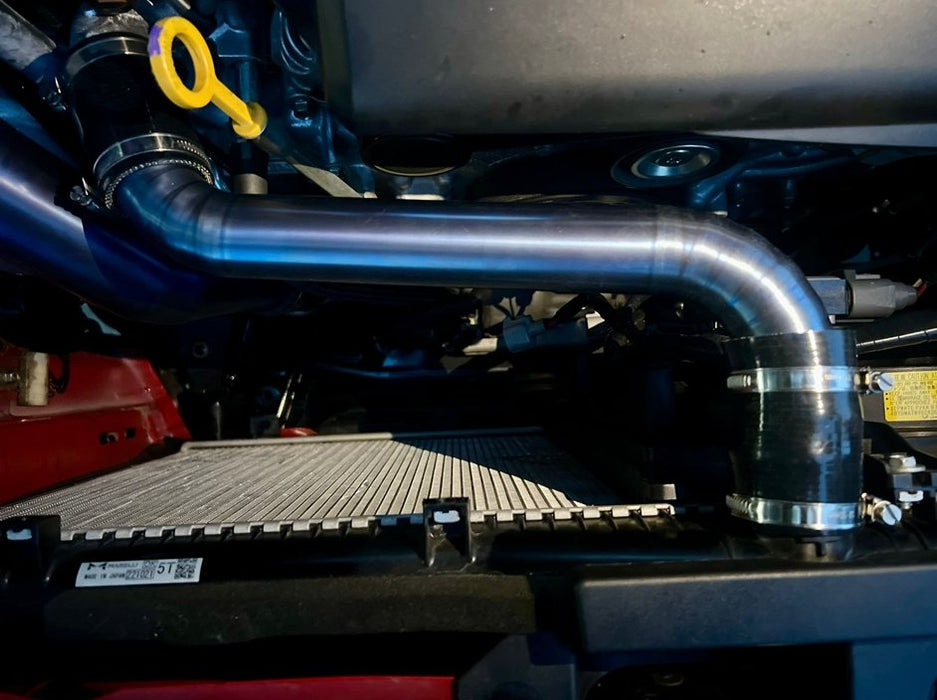 Torque Solution Titanium Radiator Pipe Kit Burnt Purple/Blue/Gold 2022 - 2024 WRX - TS - SU - 795TI - PR - Subimods.com