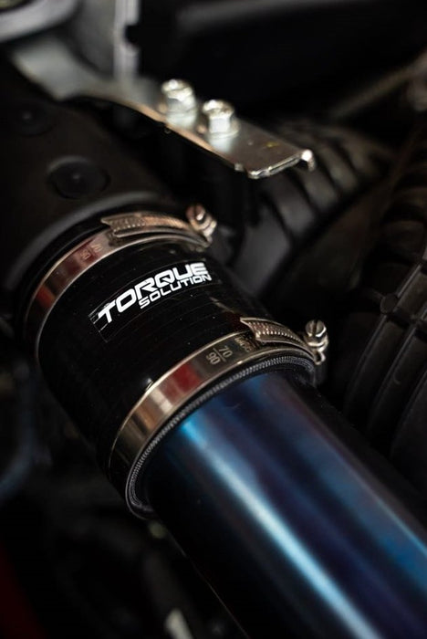 Torque Solution Titanium Top Mount Charge Pipe Burnt Blue 2022 - 2024 WRX / 2019 - 2023 Ascent / 2020 - 2024 Outback XT - TS - SU - 812BU - Subimods.com