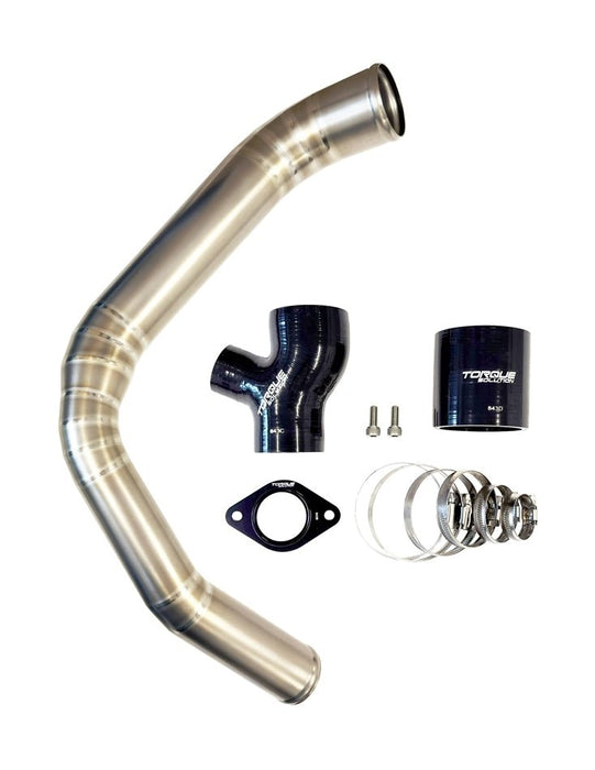 Torque Solution Top Mount Charge Pipe Titanium Brushed Raw 2015 - 2021 WRX - TS - SU - 843 - RW - Subimods.com