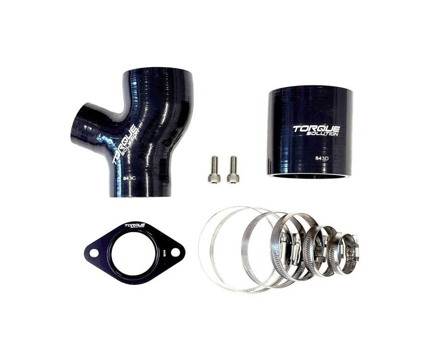 Torque Solution Top Mount Charge Pipe Titanium Brushed Raw 2015 - 2021 WRX - TS - SU - 843 - RW - Subimods.com