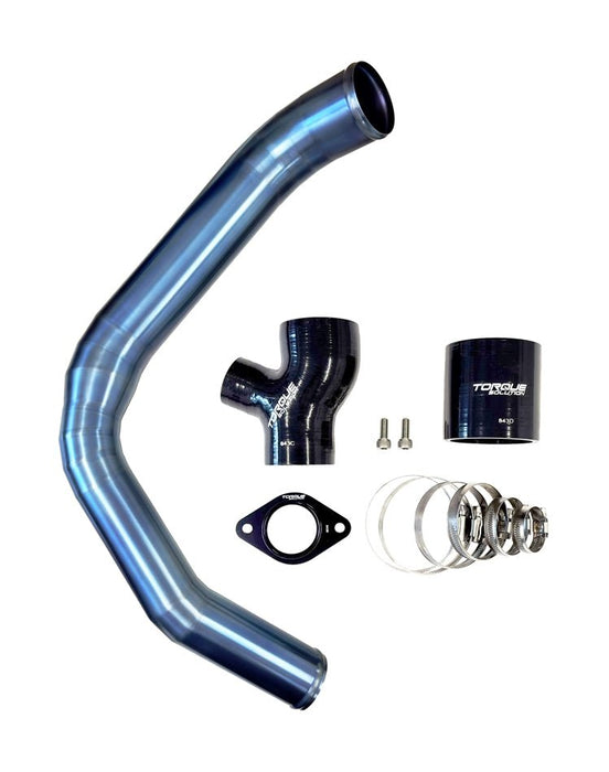 Torque Solution Top Mount Charge Pipe Titanium Burnt Blue 2015 - 2021 WRX - TS - SU - 843 - BU - Subimods.com