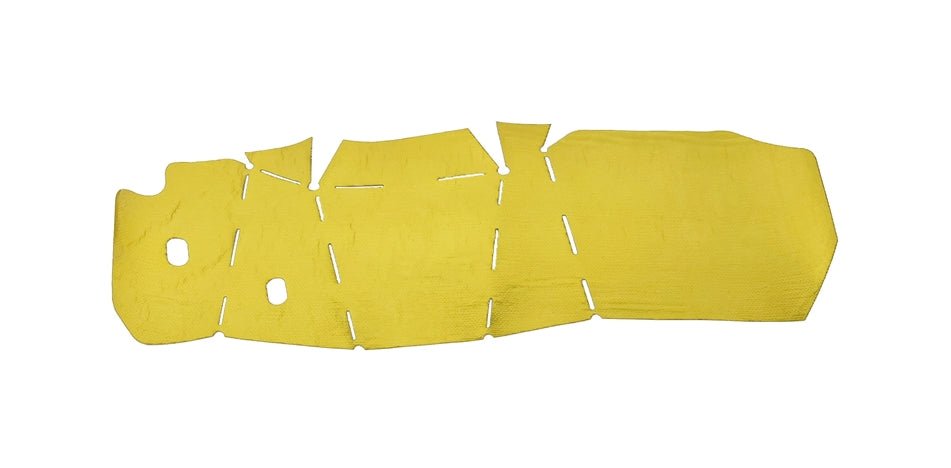 Torque Solution Turbo Shield w/ Reflective Gold Thermal Tape Most Subaru EJ Turbo Models - TS - SU - 697 - SG - Subimods.com