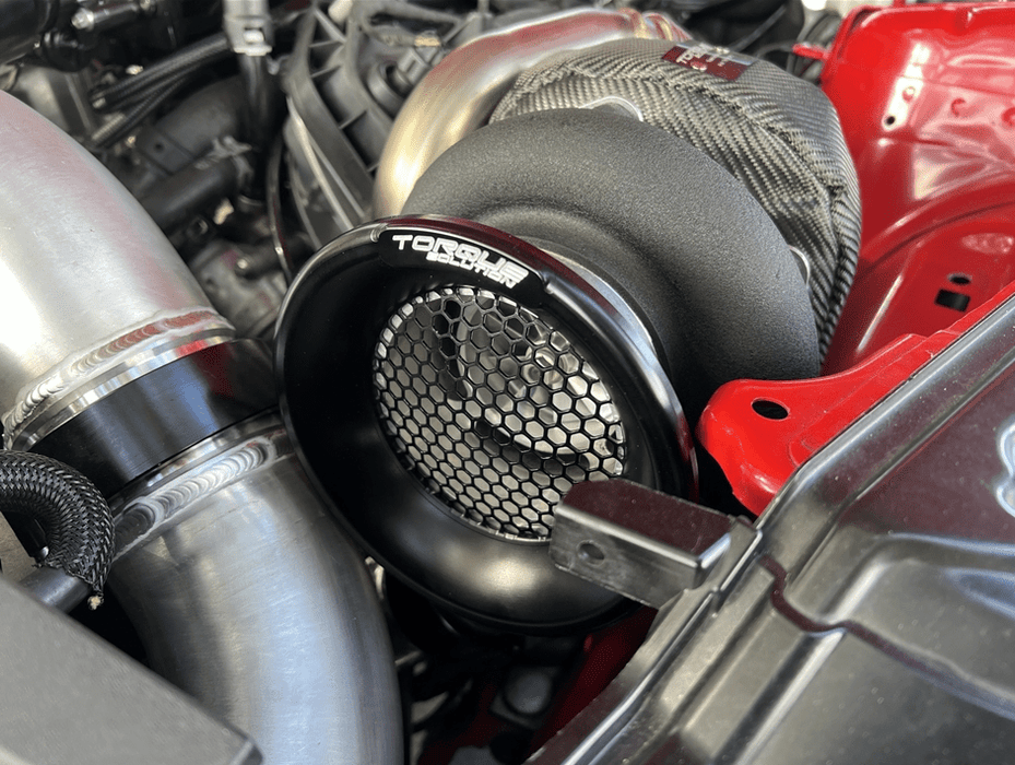 Torque Solution Turbo Velocity Stack Shield Black 4 Inch Inlet - TS - VS - 740 - BK - Subimods.com