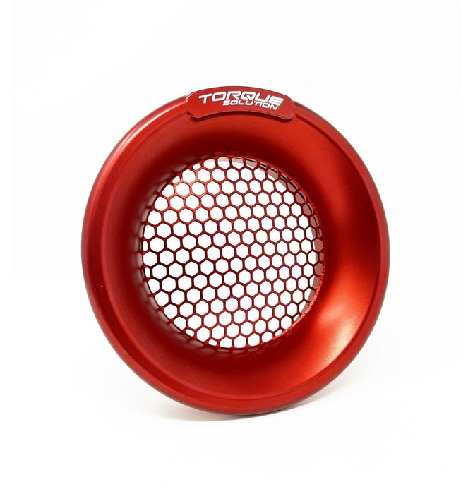 Torque Solution Turbo Velocity Stack Shield Red 4 Inch Inlet - TS - VS - 740 - RD - Subimods.com