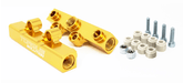 Torque Solution V2 Top Feed Fuel Rail Gold 2002 - 2014 WRX / 2007 - 2021 STI / 2008 - 2012 Legacy GT / 2006 - 2013 Forester XT - TS - SU - 400G.2 - Subimods.com
