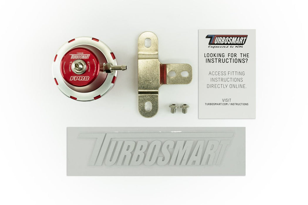Turbosmart FPR8 Fuel Pressure Regulator Red - 8AN - TS - 0404 - 1034 - Subimods.com