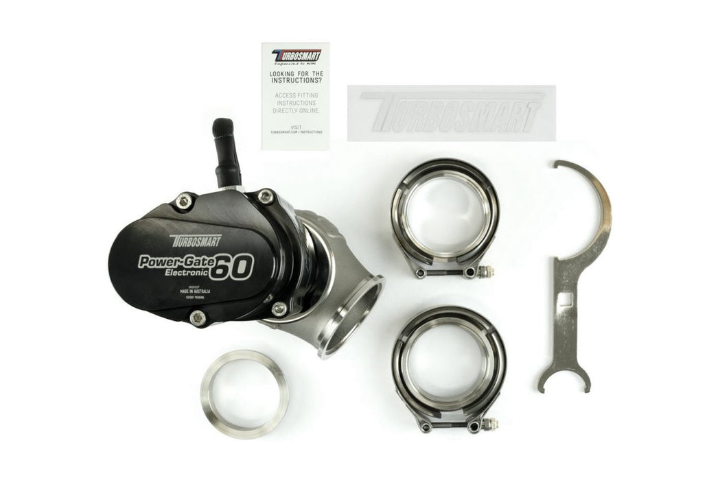 Turbosmart GenV Electronic PowerGate60 60mm Electronic External Wastegate Black - TS - 0555 - 1502 - Subimods.com