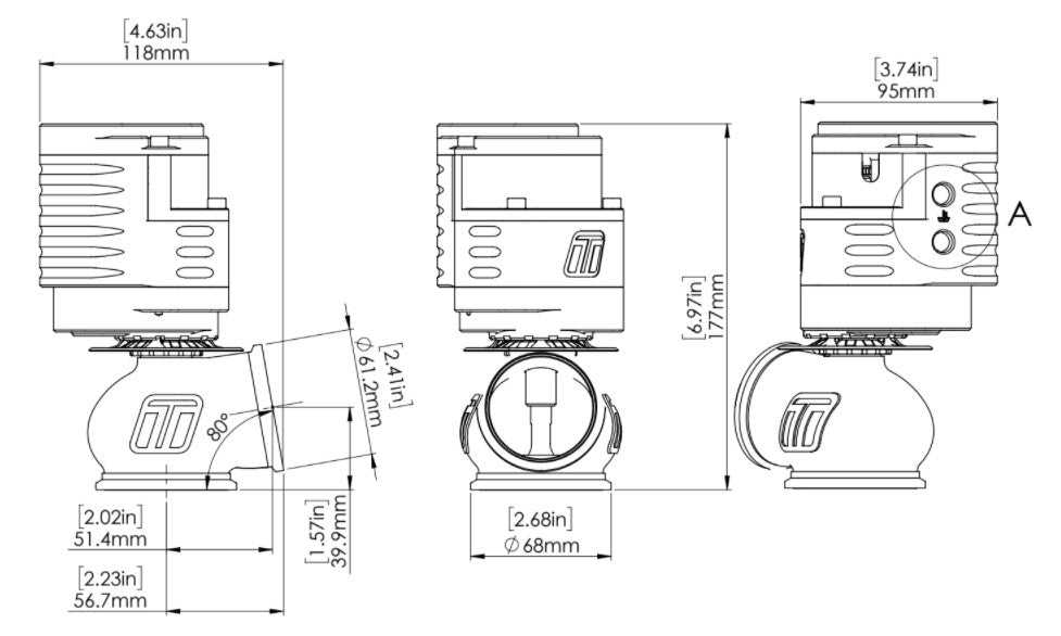 Turbosmart GenV Electronic ProGate50 50mm Electronic External Wastegate - TS - 0554 - 1502 - Subimods.com