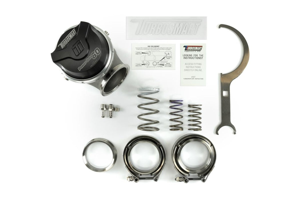 Turbosmart GenV PowerGate60 60mm External Wastegate 7PSI Black - TS - 0555 - 1002 - Subimods.com