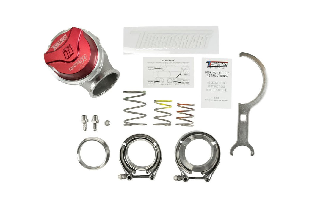 Turbosmart GenV ProGate50 14psi 50mm External Wastegate Red - TS - 0554 - 1014 - Subimods.com