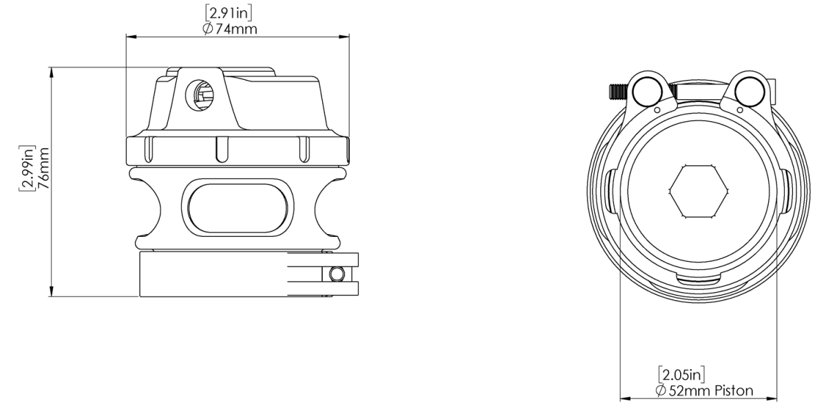 Turbosmart GenV RacePort Blow Off Valve Blue - TS - 0204 - 1131 - Subimods.com