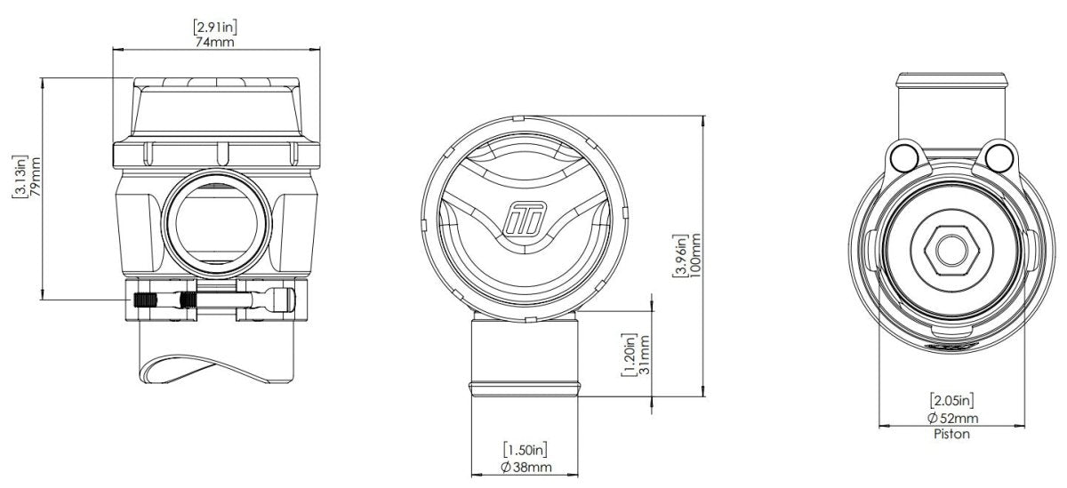 Turbosmart GenV RacePort Plumb Back Valve Sleeper Edition - TS - 0204 - 1405 - Subimods.com