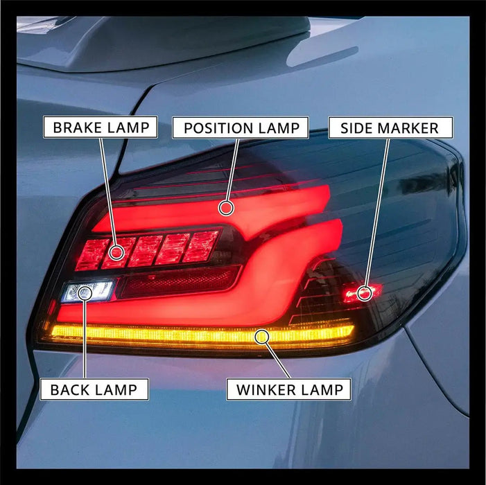 Valenti ULTRA LED Tail Lights Light Smoke Lens w/ Black Base 2015 - 2021 WRX / 2015 - 2021 STI - TSWRXU - SB - 1 - Subimods.com