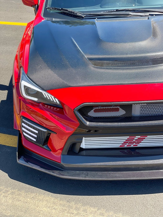 Velossa Tech "BIG MOUTH" Ram Air Intake Snorkel Black Base 2015 - 2021 WRX / 2015 - 2021 STI - VT-BM-0228-BK/RD - Subimods.com