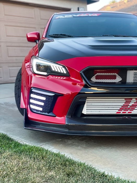 Velossa Tech "BIG MOUTH" Ram Air Intake Snorkel Black Base 2015 - 2021 WRX / 2015 - 2021 STI - VT-BM-0228-BK/RD - Subimods.com