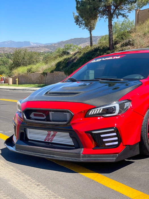 Velossa Tech "BIG MOUTH" Ram Air Intake Snorkel Black Base 2015 - 2021 WRX / 2015 - 2021 STI - VT-BM-0228-BK/RD - Subimods.com