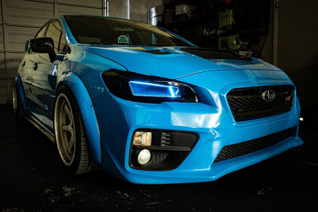 Velossa Tech Headlight Ram Air Kit Black w/ RGB Halo 2015 - 2021 WRX / 2015 - 2021 STI - VT-HL-0040 - Subimods.com