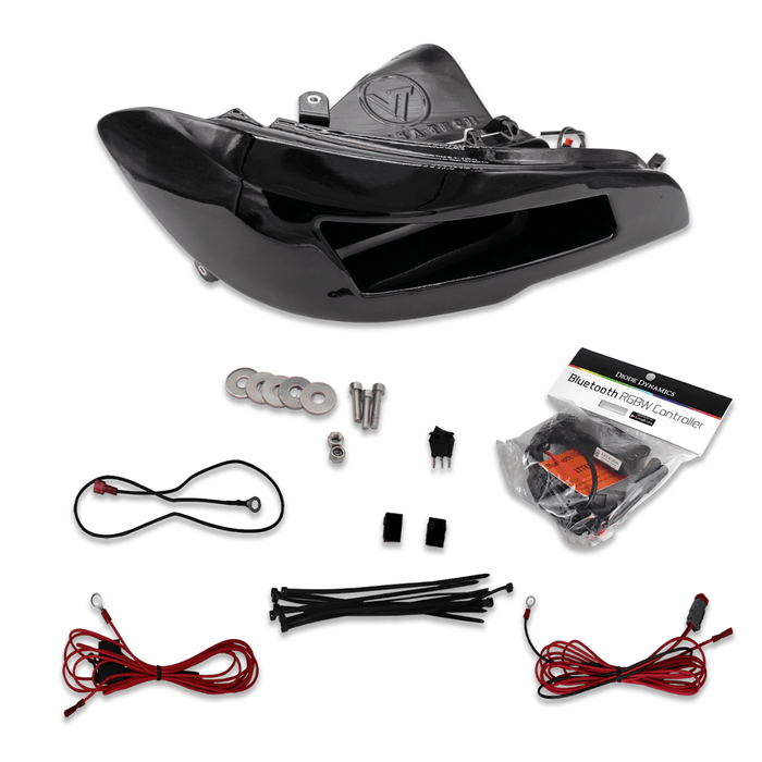 Velossa Tech Headlight Ram Air Kit Black w/ RGB Halo 2015 - 2021 WRX / 2015 - 2021 STI - VT-HL-0040 - Subimods.com