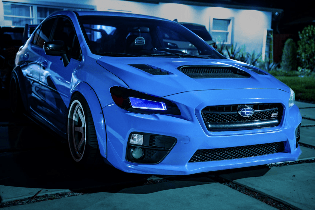 Velossa Tech Headlight Ram Air Kit Black w/ RGB Halo 2015 - 2021 WRX / 2015 - 2021 STI - VT-HL-0040 - Subimods.com