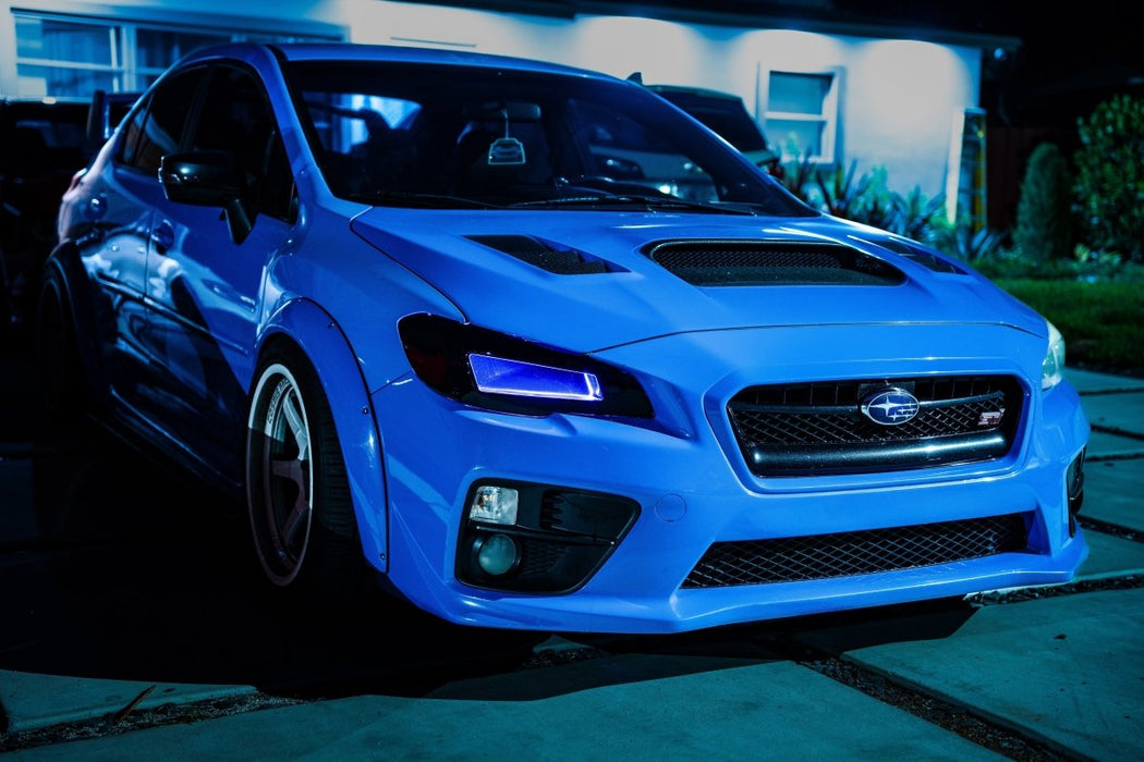 Velossa Tech Headlight Ram Air Kit Black w/ RGB Halo 2015 - 2021 WRX / 2015 - 2021 STI - VT - HL - 0040 - Subimods.com